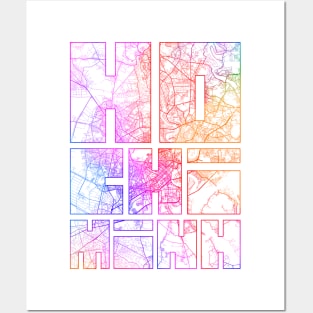 Ho Chi Minh, Vietnam City Map Typography - Colorful Posters and Art